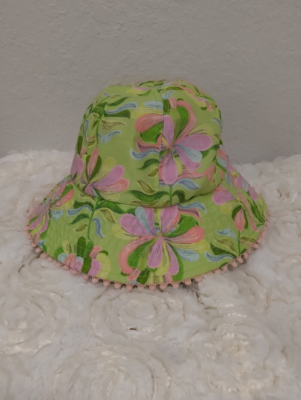 SeaWorld Floral Print Bucket Hat - Pink & Green